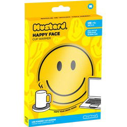 Mosterd Happy Face Bekerwarmer