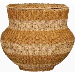 Mica Decorations Mand Tacoma - 55x55x48 cm - Jute - Geel