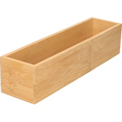 Kast/lade/make-up sorteer organizer bamboe hout bakje 7.5 x 30.5 x 6.5 cm - Make-up dozen