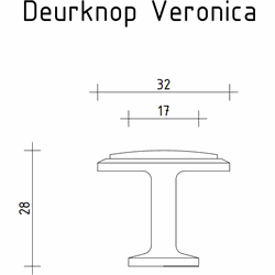 Deurknop Veronica - zwart - Industrieel - Handgreep - Kastgreep - Ladegreep