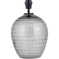 PTMD Mexim Grey Smoked Glass Lampbase Round