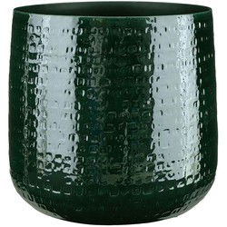 Mica Decorations Bloempot Floyd rond groen handgemaakt - 30 x Ø 32 cm