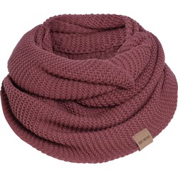 Knit Factory Jamie Gebreide Colsjaal Dames & Heren - Nekwarmer - Ronde Sjaal - Stone Red