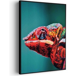 Muurwerken Akoestisch Schilderij - Kameleon Kleurrijk - Geluidsdempend Wandpaneel - Wanddecoratie - Geluidsisolatie - PRO (AW 0.90) L (72X100)