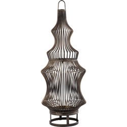 PTMD Tobin Brass Iron Round Wired Shaped Lantern