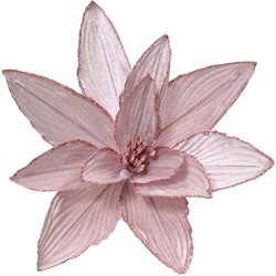 Poinsettia fluweel d30h15 cm proze