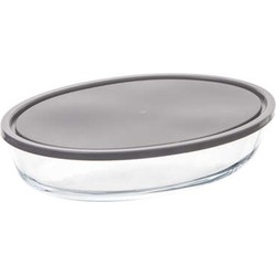 5Five Ovenschaal met deksel - borosilicaat glas - ovaal - 2.4 Liter - 32 x 21 x 6,7 cm - Ovenschalen