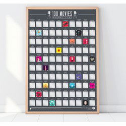 Gift Republic Scratch Poster - 100 Films