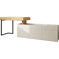 Meubella - Bureau Floren - Eiken - 2 lades