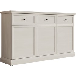 Meubella Dressoir Leroy - Wit eiken - 146 cm