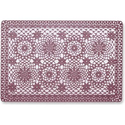 Unique Living | Placemat Floral | Rechthoekig | Polyester | Paars | 30x45cm