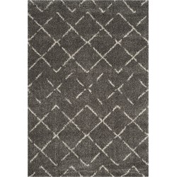 Safavieh Shaggy Indoor Woven Area Rug, Arizona Shag Collection, ASG743, in Brown & Ivory, 91 X 152 cm