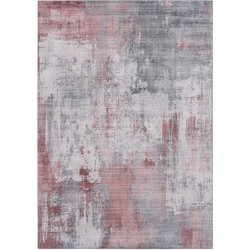 Vercai Rugs Fenix Collectie - Laagpolig Vloerkleed - Modern Tapijt met Vintage Ontwerp - Chenille - Rood - 160x230 cm