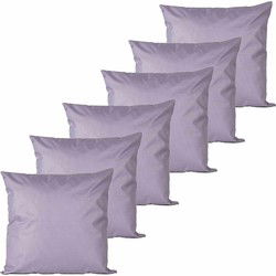 Anna's collection buitenkussens - 6x - lila paars - 45 x 45 cm - Sierkussens