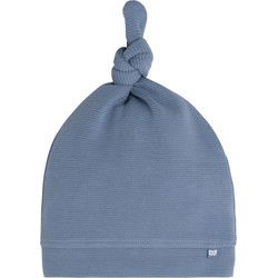 Baby's Only Knoopmutsje Pure - Vintage Blue - 3-6 mnd - 100% ecologisch katoen