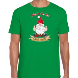 Bellatio Decorations fout kersttrui t-shirt heren - Kado Gnoom - groen - Kerst kabouter L - kerst t-shirts