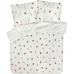 DoubleDry Dekbedovertrek My Design 100% Katoen - Tweepersoons 200x200 cm + 2 Kussenslopen - make a wish