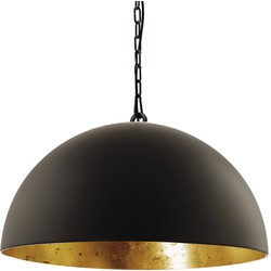 Tweelichts hanglamp zwart met goud Steinhauer Semicirkel Goud