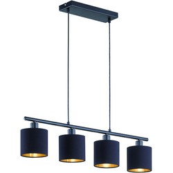 Industriële Hanglamp  Tommy - Metaal - Zwart