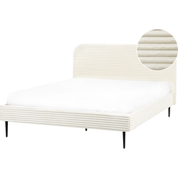 FLAYAT  - Tweepersoonsbed - Gebroken wit - 160 x 200 cm - Corduroy