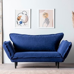 2-zits Slaapbank Vino Daybed Navy Blauw