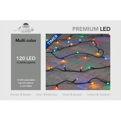 1x LED kerstverlichting 120 lampjes gekleurd buiten/binnen - Kerstverlichting kerstboom