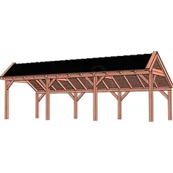 Trendhout douglas kapschuur De Stee, 900 x 360 cm