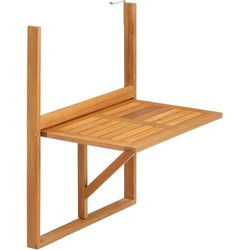 Hangende balkontafel LILOU - FSC acaciahout - Opvouwbaar - 60x44x80 cm