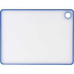 Excellent Houseware snijplank - wit/blauw - kunststof - 33 x 23 cm - Snijplanken