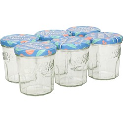 6x stuks Jampot/weckpot met draaideksel 324 ml - Voorraadpot