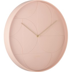 Karlsson - Wandklok Echelon Circular - Zachtroze- Ø40cm