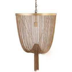 PTMD Hanglamp Solan - 50x50x70 cm - Ijzer - Goud