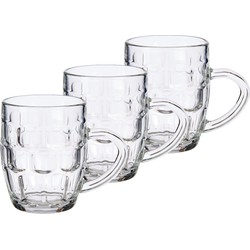 Vivalto Bierpullen/pitchers - set van 6x - glas - 280 ml - Bierglazen