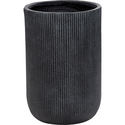 EANTIO - Bloempot - 37 x 37 x 56 cm - Zwart - Kleivezels