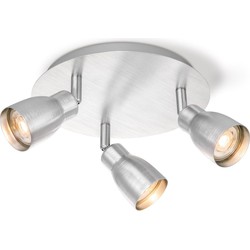 Home sweet home LED opbouwspot Alba 3 lichts Ø 22 cm - aluminium