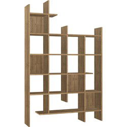 Rek 18 planken H188 cm - Manco Hitit/Bruin