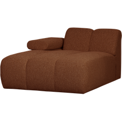 WOOOD Mojo Chaise Longue Elementenbank Links - Bouclé - Roest Bruin