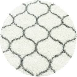 Tapijtenloods Opera Soft Shaggy Rond Hoogpolig Vloerkleed Cream- 200 CM ROND