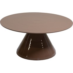 Salontafel Rond - Taupe Aluminium Glans - 69x69x33,5cm - Kelsi