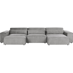 Beliani HELLNAR - Modulaire Sofa-Grijs-Polyester