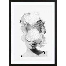 Girl Smoking Abstract Poster (50x70cm)