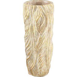 PTMD Bloempot Alexio - 20x20x45 cm - Cement - Creme