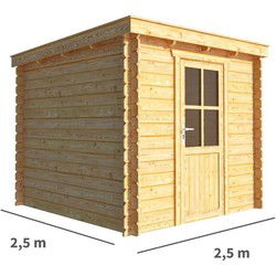 Tuinhuisje Blokhut Els 250 cm bij 250 cm diep Lessenaarsdak