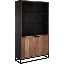 DTP Home Showcase Cosmo No.2 small, 2x2 doors,215x120x45 cm, recycled teakwood