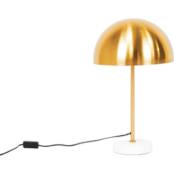 Table Lamp - Mushroom - Metal/Marble - Gold -E27 -15x45x55cm