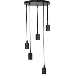 D - Light & Living - Hanglamp BRANDON - Ø35x117.5cm - Zwart
