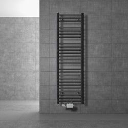 Badkamerradiator 400x1500 mm antraciet, recht, universele aansluitset