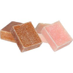 Ideas4seasons Amberblokjes/geurblokjes - roos en amber - 6x stuks - huisparfum - Amberblokjes