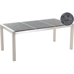 Beliani GROSSETO - Eettafel-Grijs-Graniet, RVS