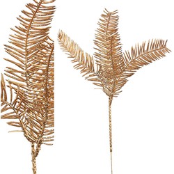 PTMD Leaves Plant Spar Kunsttak - 16 x 12 x 28 cm - Goud